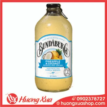Nước trái cây có ga Bundaberg Pineappe & Coconut 8% Úc – 12 chai 375ml