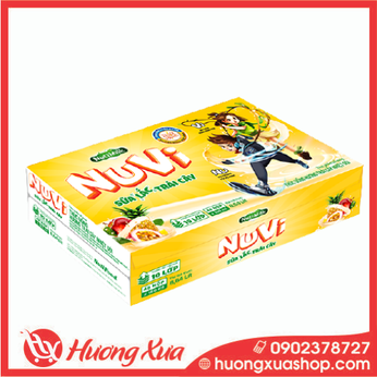 Sữa Nuvi lắc trái cây hương trái cây nhiệt đới 170 ml 12 lốc/ thùng