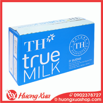Thùng 48 hộp sữa tươi tiệt trùng ít đường TH true MILK 180ml