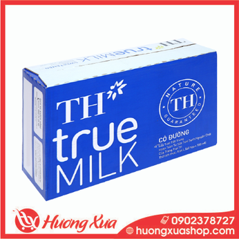 Thùng 48 hộp sữa tươi tiệt trùng có đường TH true MILK 180ml