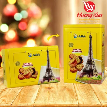 Bánh quy Julie's Assorted Biscuits 165g HT chữ nhật đứng nhỏ hình tháp