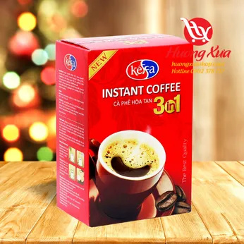Cà phê hoà tan Ke'ffa 3in1 hộp giấy 160g