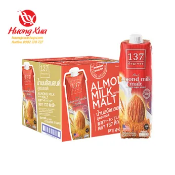 Sữa hạt Hạnh nhân Lúa mạch 137 Degrees hộp 1L thùng 12