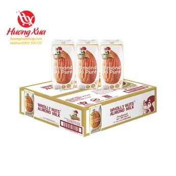 Sữa hạt Hạnh nhân Thuần khiết Wholly Nuts 137 Degrees 180ml (Lốc 3 hộp)