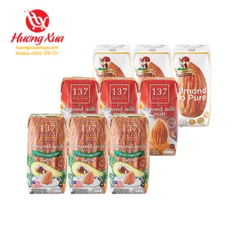 Combo 3 Lốc Sữa hạt hạnh nhân 137 DEGREES Mix Vị (9 hộp)