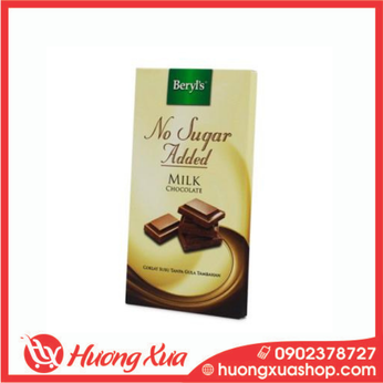 Sô cô la  Beryl’n Sữa Hạnh Nhân Không Đường - No Sugar Milk Chocolate With Almond 85g