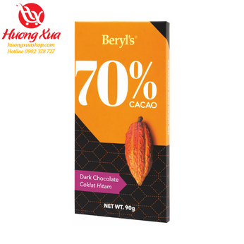 Chocolate Beryl's Cacao 70% Không Đường 85G