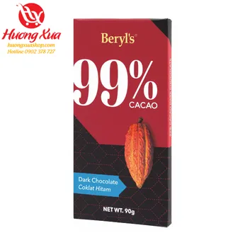 Chocolate Beryl's Cacao 99% Không Đường 85G