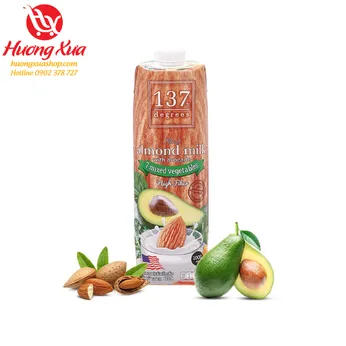 Sữa hạt Hạnh nhân Bơ và Rau củ 137 Degrees hộp 1L