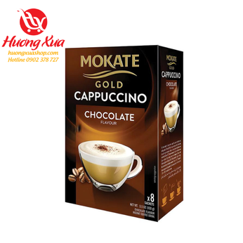 Cà Phê Mokate Gold Cappuccino Chocolate Hộp Giấy 100g