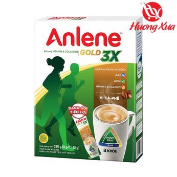 Sữa bột Anlene Gold 3X vị cà phê hộp giấy 280g từ 19 tuổi trở lên