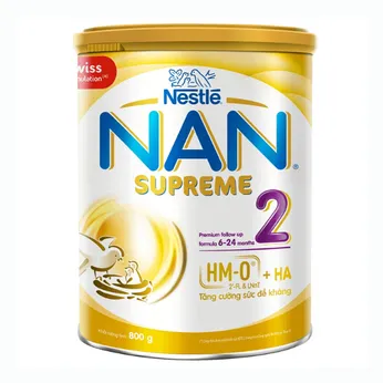 Sữa Nan Supreme  2 (2HMO) 800g tăng cường sức đề kháng, chống dị ứng 