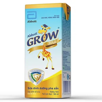 Sữa dinh dưỡng pha sẵn Abbott Grow Gold hương Vani 180ML (Thùng 48 hộp X 180ml )