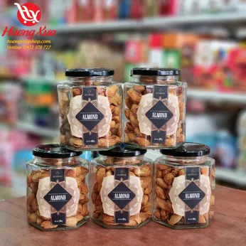 Hạt hạnh nhân  SUNRISE  hủ thủy tinh  200g - Mỹ