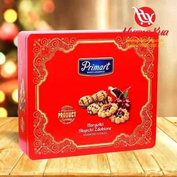 Bánh Quy Giòn Primart Margoki & Szyszki Zdobione  Assorted 400g HT Vuông Lớn