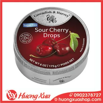 Kẹo Cavendish & Harvey SOUR CHERRY (SUGAR FREE)