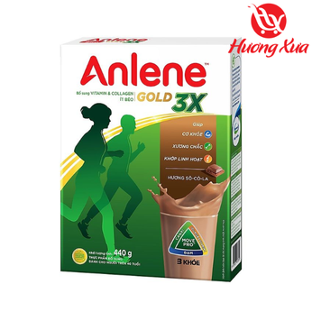 Sữa bột Anlene Gold 3X (hương socola) hộp giấy 440g