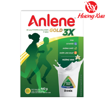 Sữa bột Anlene Gold 3X (hương vani) hộp giấy 440g