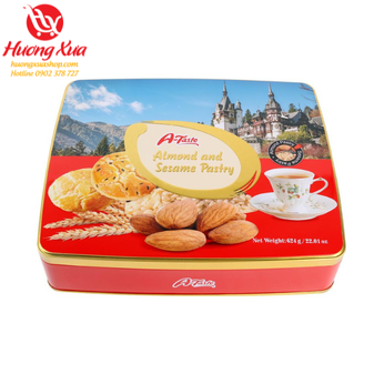 Bánh Quy A-taste Almond and Seame Pastry Red 624g