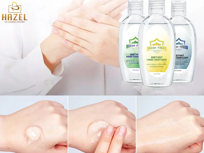 Gel rửa tay khô với công thức kháng khuẩn dịu nhẹ cho đôi tay của Nhà máy gia công mỹ phẩm HAZEL Gel rửa tay khô với công thức kháng khuẩn dịu nhẹ cho đôi tay của Nhà máy gia công mỹ phẩm HAZEL