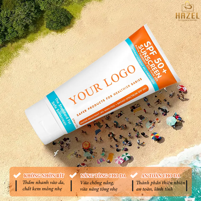 Gia công kem chống nắng tinh chất nhân sâm: Gia công mỹ phẩm thiên nhiên HAZEL Gia công kem chống nắng tinh chất nhân sâm: Gia công mỹ phẩm thiên nhiên HAZEL