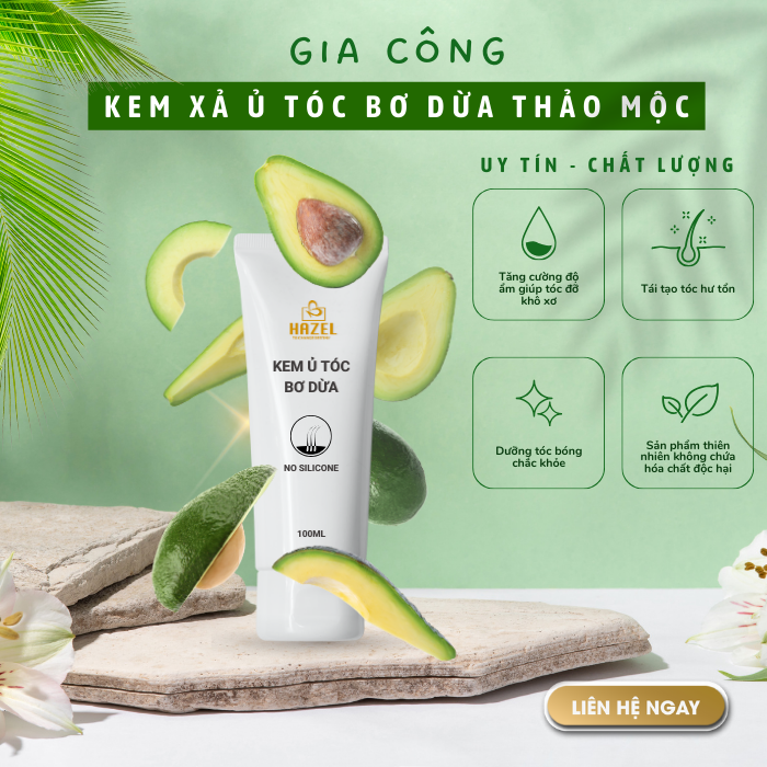 Gia công kem xả tóc thiên nhiên- Sản xuất gia công mỹ phẩm HAZEL Gia công kem xả tóc thiên nhiên- Sản xuất gia công mỹ phẩm HAZEL