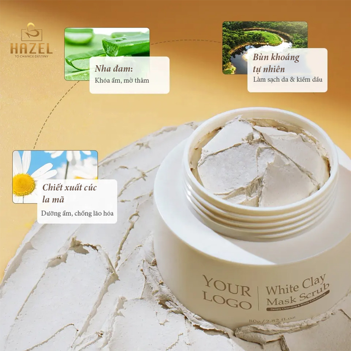 Gia công mặt nạ đất sét kiềm dầu, giảm mụn: Gia công mỹ phẩm HAZEL Gia công mặt nạ đất sét kiềm dầu, giảm mụn: Gia công mỹ phẩm HAZEL