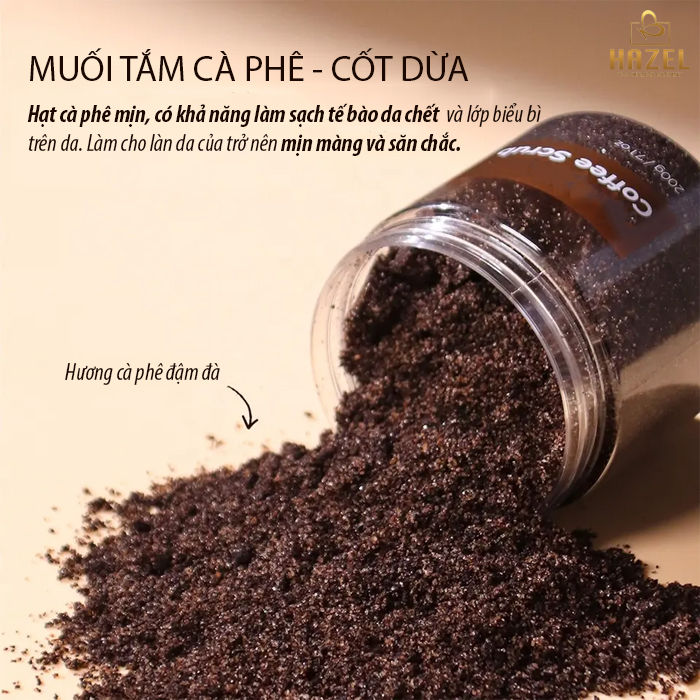 Gia công muối tắm cà phê- cốt dừa: Dịch vụ gia công mỹ phẩm làm sạch da HAZEL Gia công muối tắm cà phê- cốt dừa: Dịch vụ gia công mỹ phẩm làm sạch da HAZEL