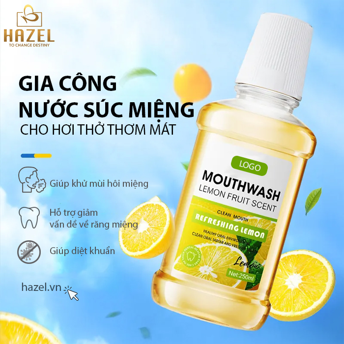 Gia công nước súc miệng tại Nhà máy gia công mỹ phẩm HAZEL Gia công nước súc miệng tại Nhà máy gia công mỹ phẩm HAZEL