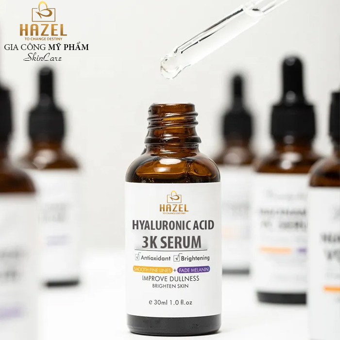 Gia công serum dưỡng ẩm da HA 3K: Nhà máy gia công mỹ phẩm HAZEL Gia công serum dưỡng ẩm da HA 3K: Nhà máy gia công mỹ phẩm HAZEL