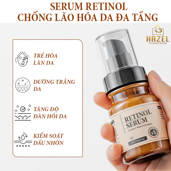 Gia công serum Retinol trẻ hóa làn da: Gia công mỹ phẩm HAZEL Gia công serum Retinol trẻ hóa làn da: Gia công mỹ phẩm HAZEL