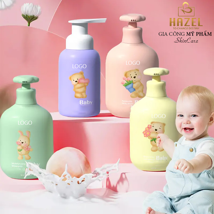 Gia công sữa tắm gội cho bé- Nhà máy gia công mỹ phẩm HAZEL Gia công sữa tắm gội cho bé- Nhà máy gia công mỹ phẩm HAZEL