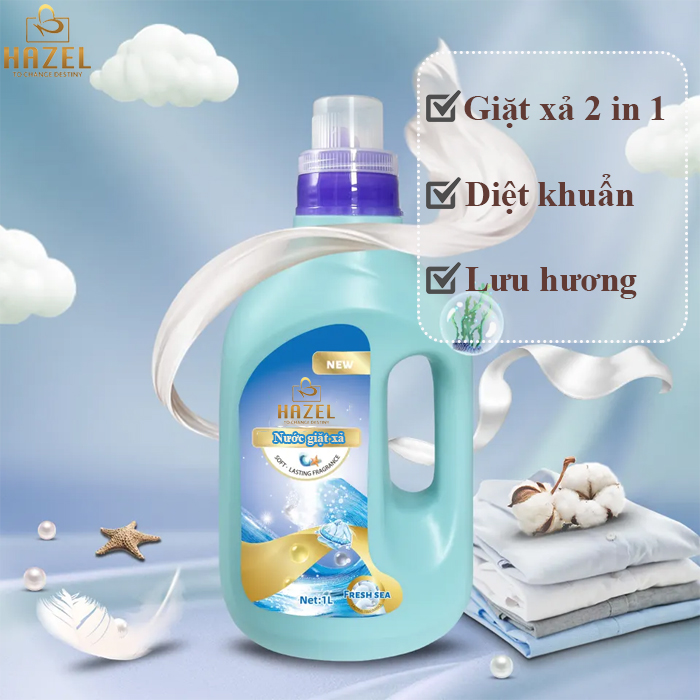 Nước giặt xả 2 IN 1 dịu nhẹ cho đôi tây của chị em nội trợ - Nhà máy HAZEL Nước giặt xả 2 IN 1 dịu nhẹ cho đôi tây của chị em nội trợ - Nhà máy HAZEL