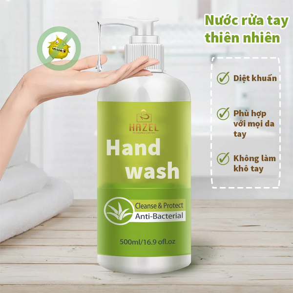 Nước rửa tay thiên nhiên thế hệ mới với công thức lên men hiện đại HAZEL Nước rửa tay thiên nhiên thế hệ mới với công thức lên men hiện đại HAZEL