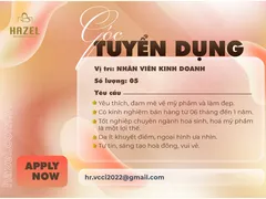 Tuyển dụng- Vị trí nhân viên Kinh Doanh