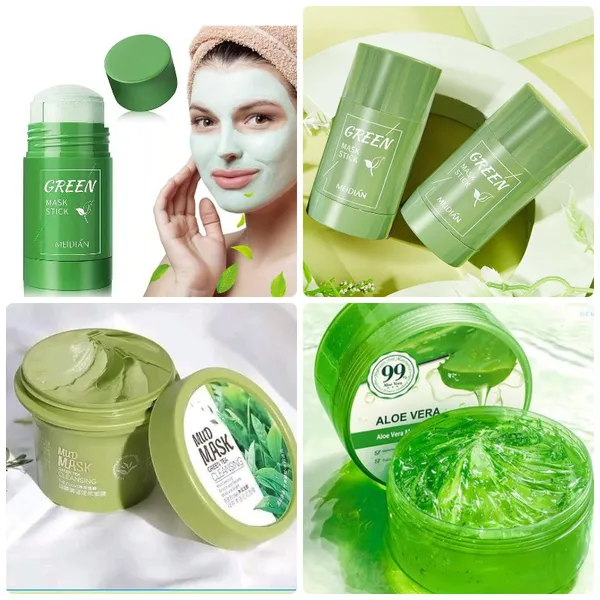 Gia Công Gel Mặt Nạ Trà Xanh: Ngừa Mụn- Detox Da
