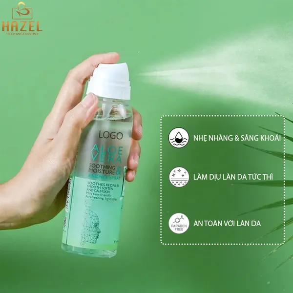 Gia Công Xịt Khoáng Cấp Ẩm (Lô Hội): Làm Dịu Làn Da Tức Thì Cho Nàng