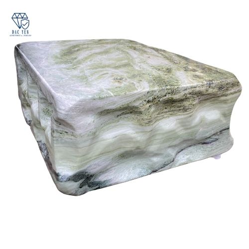 Bàn ghế đá nguyên khối kt 157 x 130 cm, bàn ghế đá ngọc tự nhiên đẹp