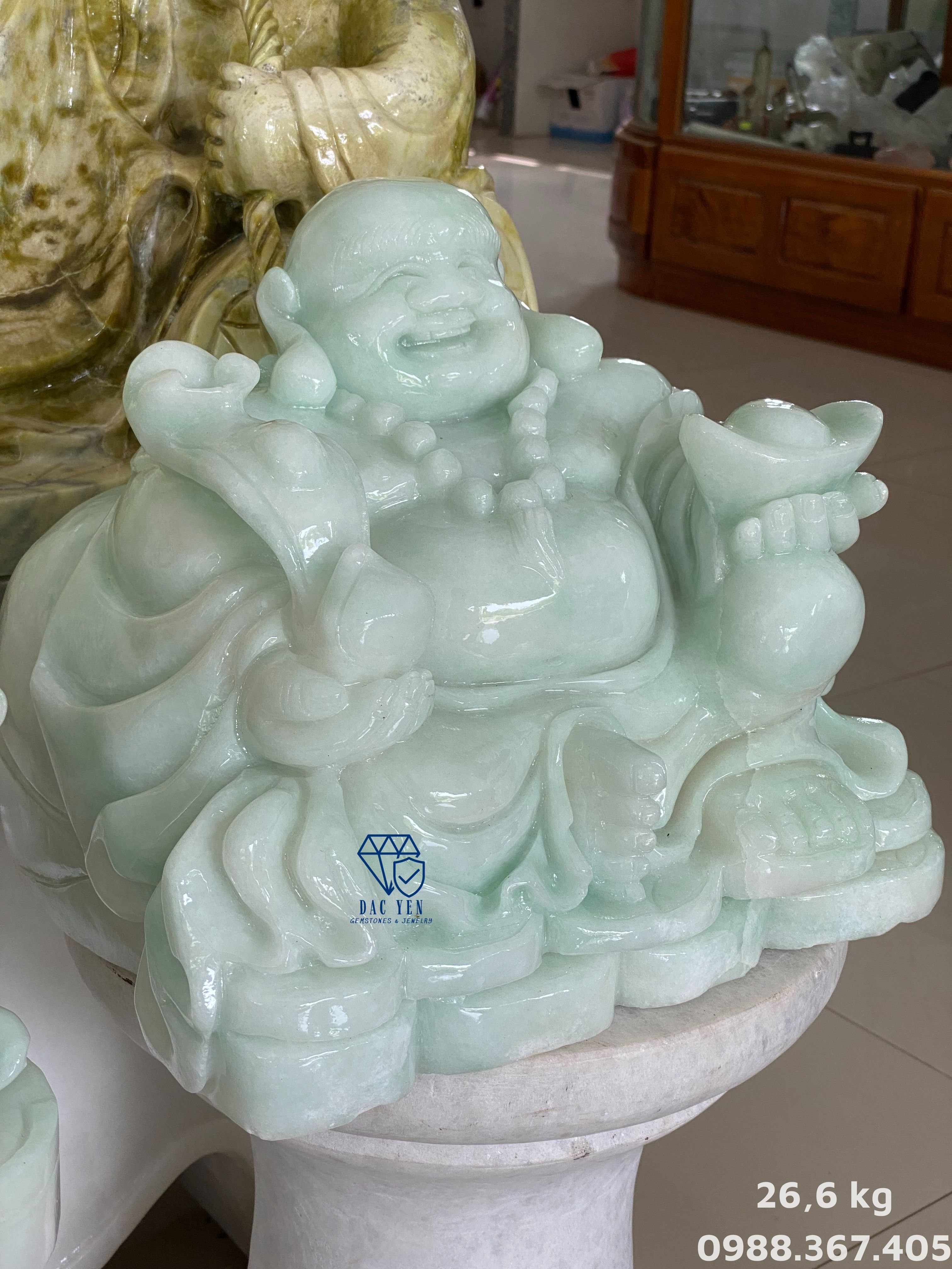 Tượng Phật Di Lặc, phật cười, tượng di lặc đá trắng tự nhiên, di lặc