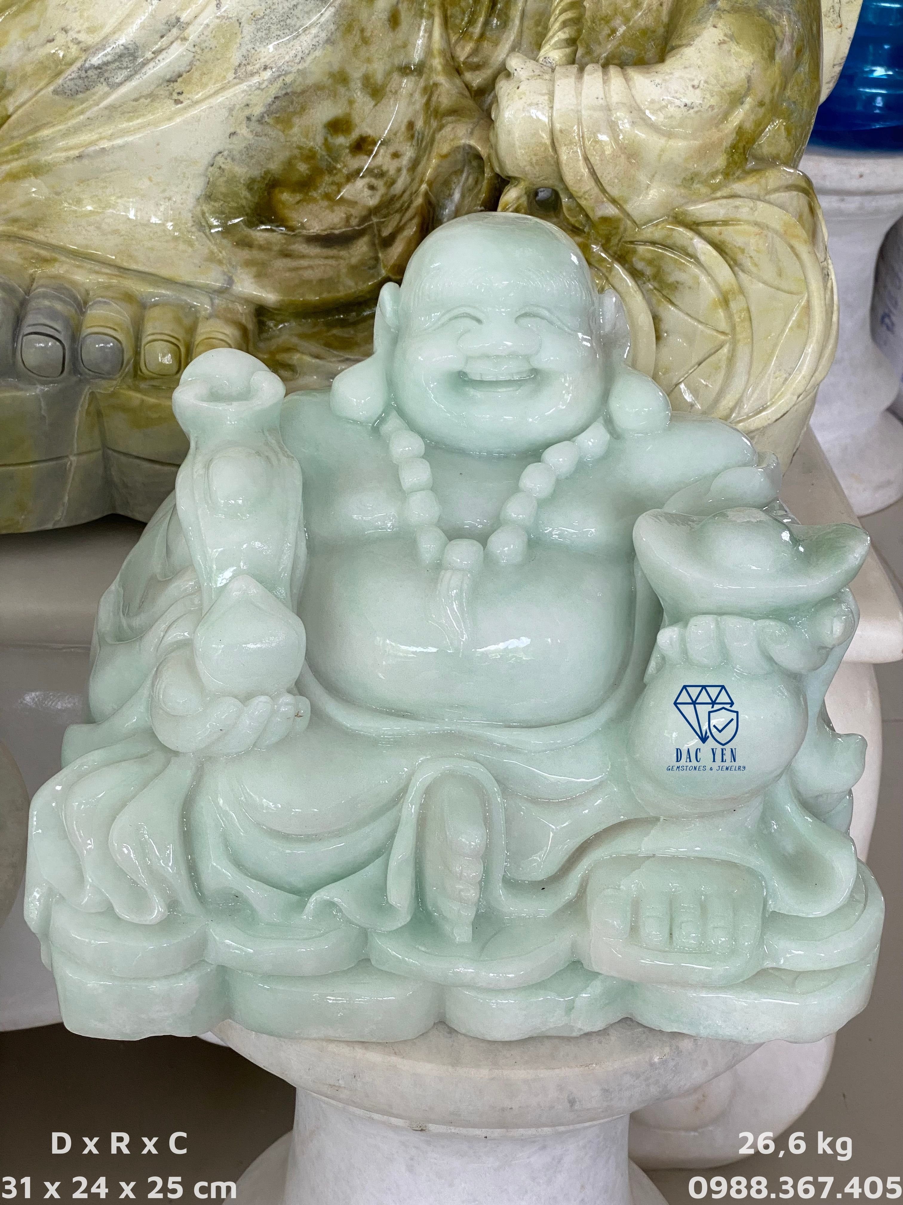 Tượng Phật Di Lặc, phật cười, tượng di lặc đá trắng tự nhiên, di lặc