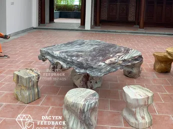 Mua bán bàn ghế đá tự nhiên nguyên khối đẹp tại Quảng Trị
