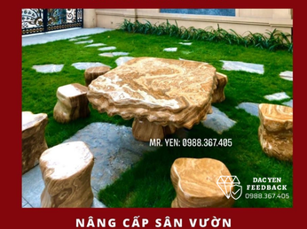 Địa chỉ mua bàn ghế đá tự nhiên ngoài trời đẹp tại Tuyên Quang