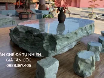 Địa chỉ cung cấp bàn ghế đá tự nhiên nguyên khối uy tín nhất tại Điên Biên 