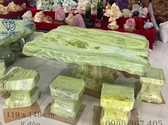 Địa chỉ cung cấp bàn ghế đá tự nhiên nguyên khối giá tốt tại Đà Nẵng