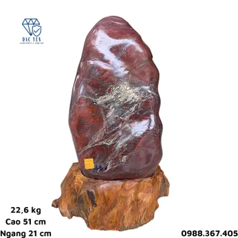 Cây đá phong thủy vân đỏ - 22,6 kg