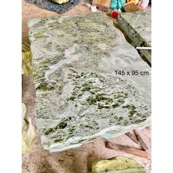 Bộ bàn ghế đá ngọc chân kê - KT 145 x 95 cm