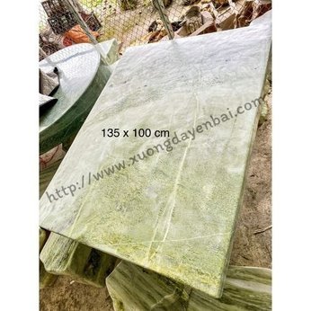 Bàn ghế đá ngọc tự nhiên - KT 135 x 100 cm