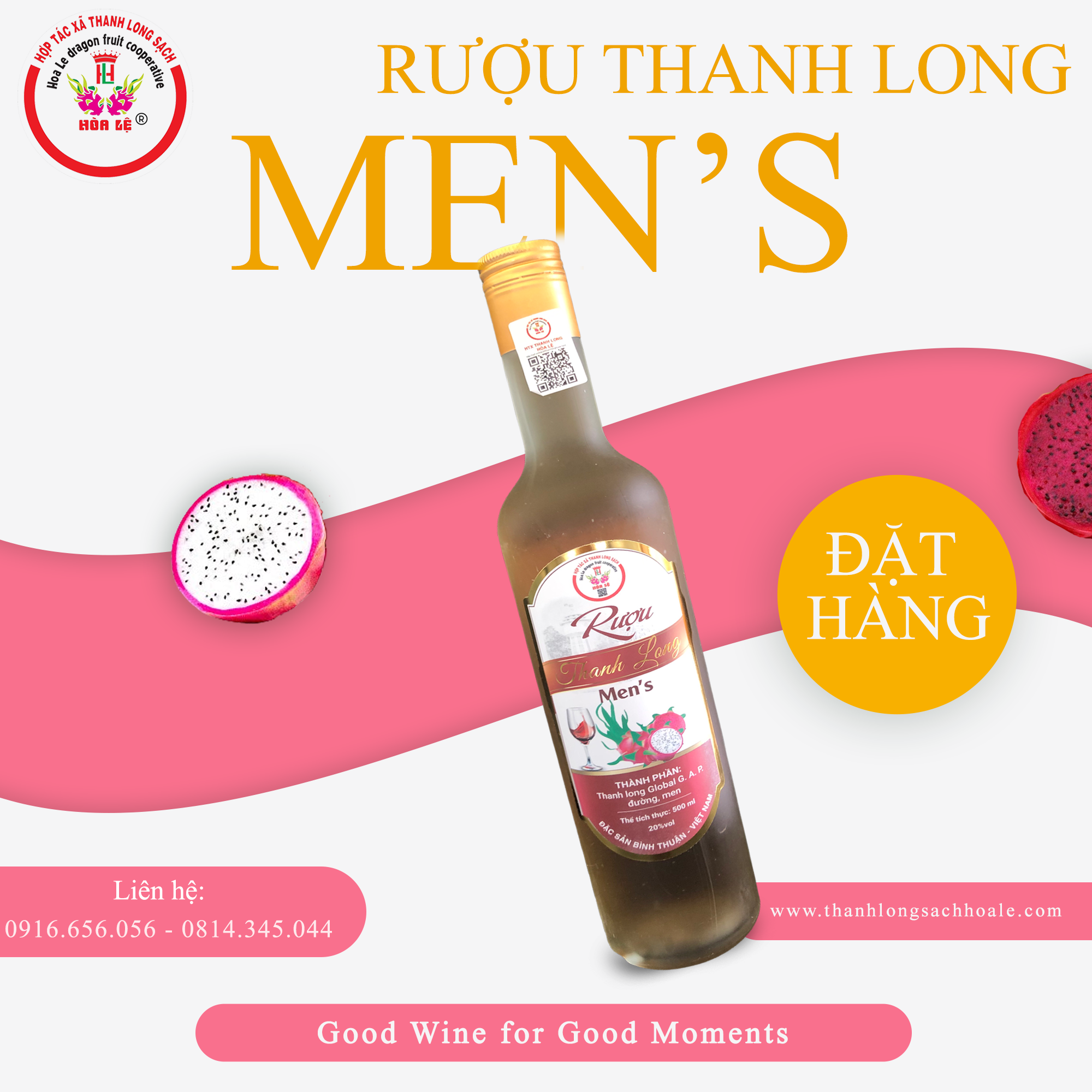 RƯỢU THANH LONG MEN'S 500ml