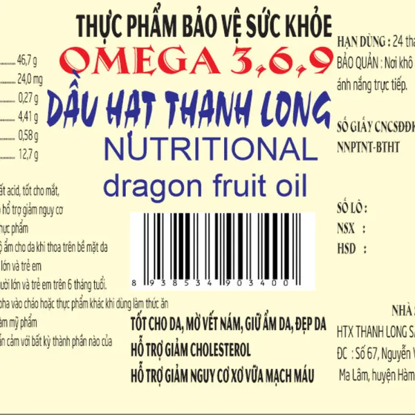 DẦU THANH LONG  Mỹ phẩm - 15ml