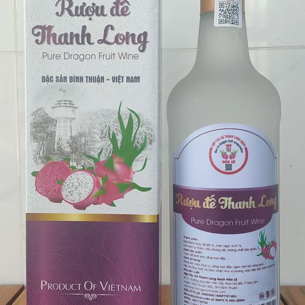 RƯỢU ĐẾ THANH LONG 750ml  Pure Dragon Fruit Wine 